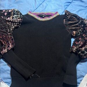Fate Black Sweater with Multicolor Accents